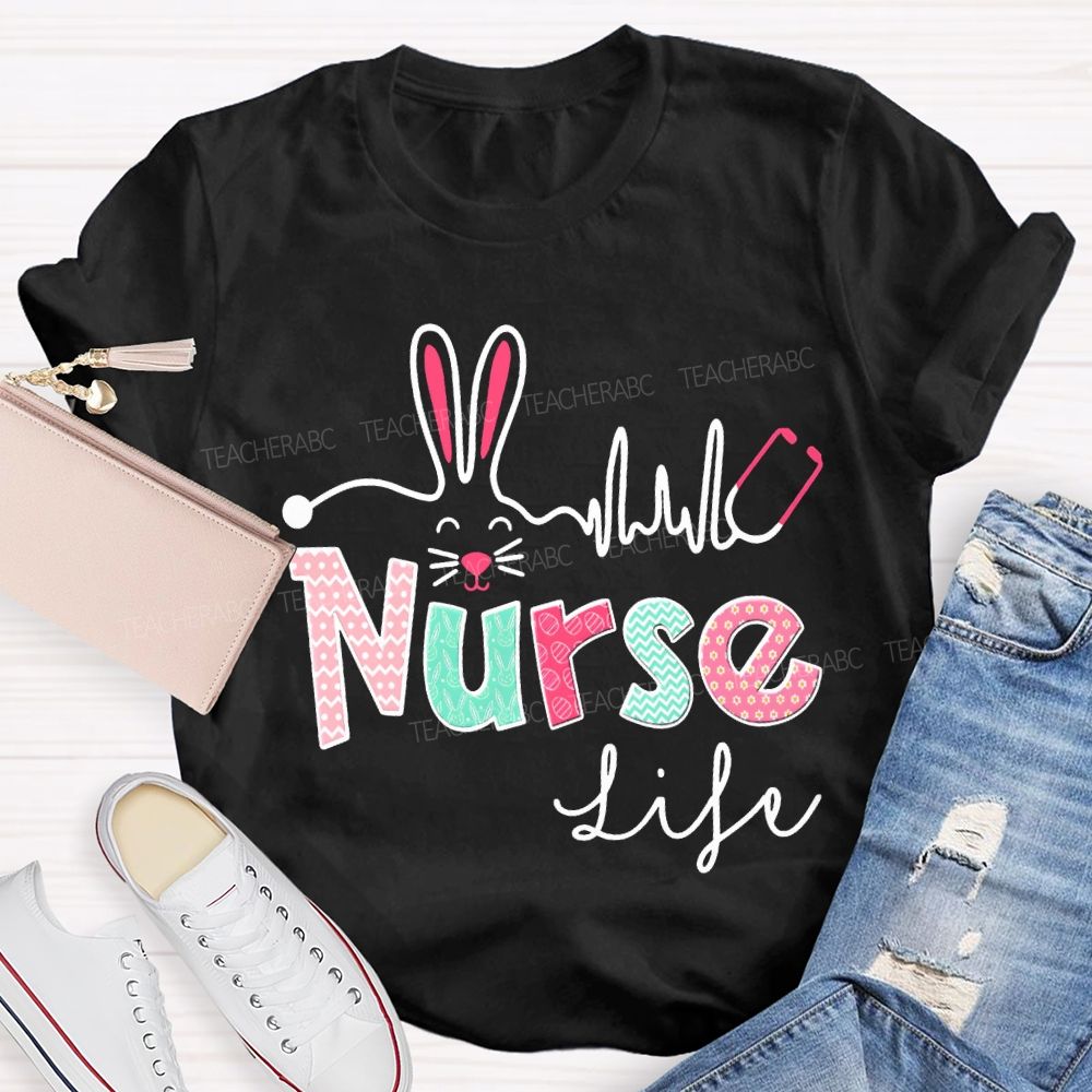 School Nurse Life Easter Bunny Ears T-shirt
