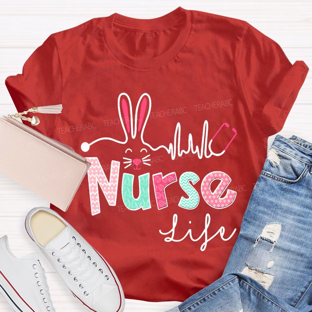 School Nurse Life Easter Bunny Ears T-shirt