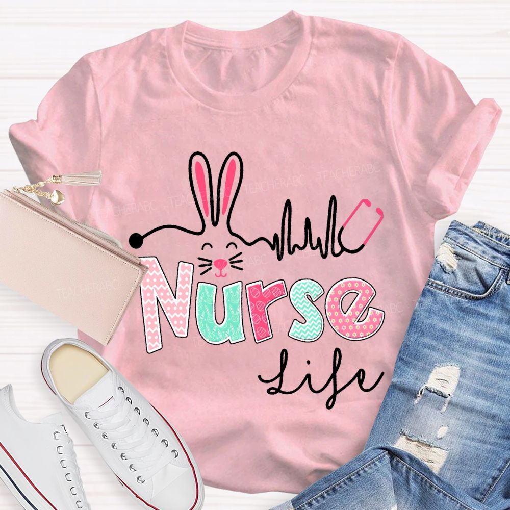 School Nurse Life Easter Bunny Ears T-shirt
