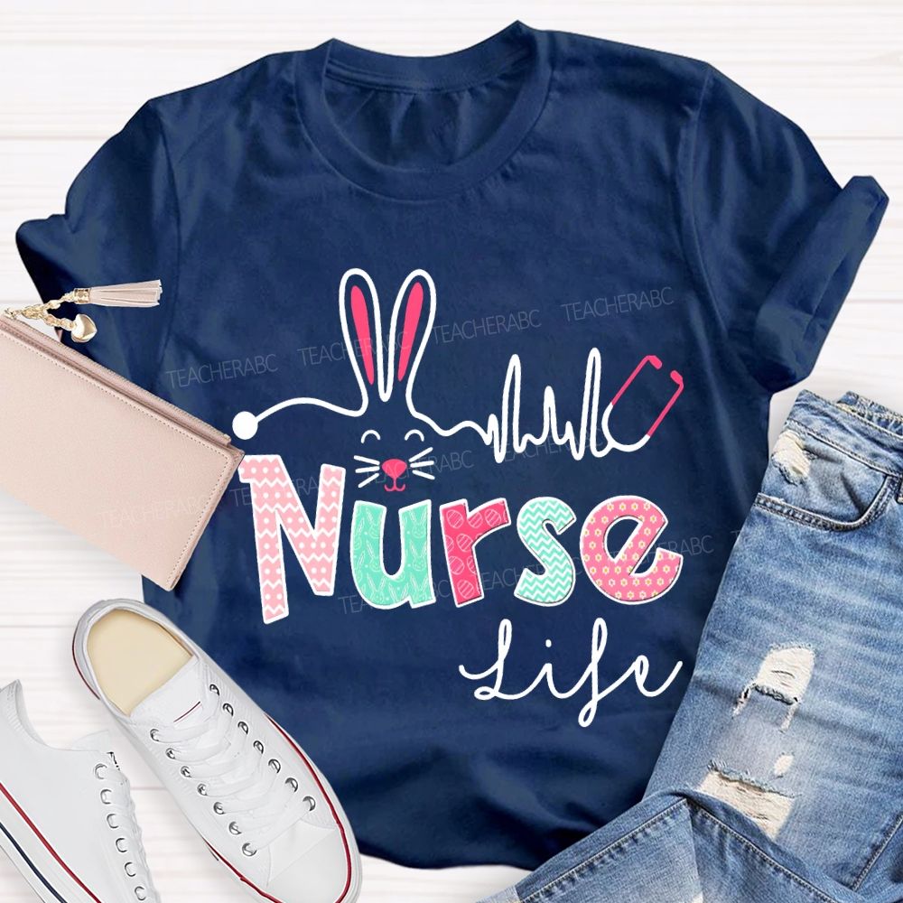 School Nurse Life Easter Bunny Ears T-shirt