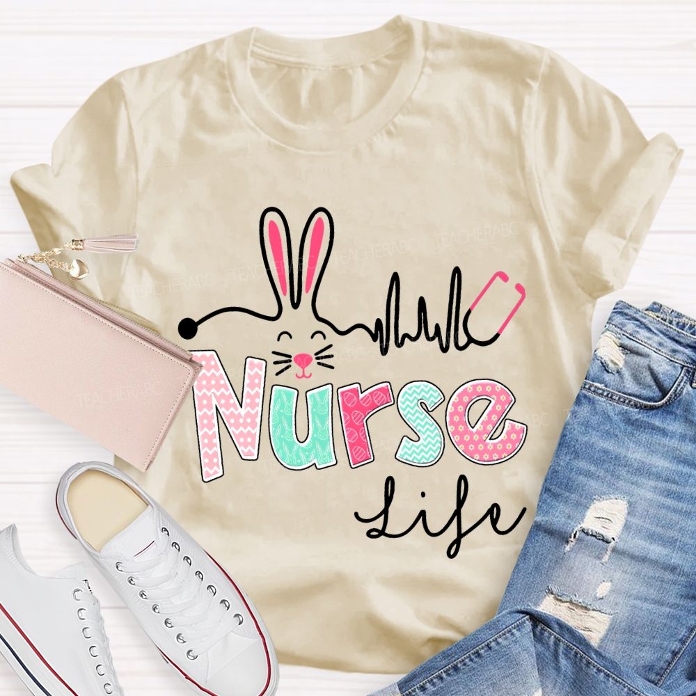 School Nurse Life Easter Bunny Ears T-shirt