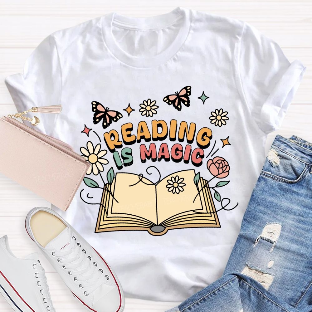 Reading Is Magic Teacher T-shirt