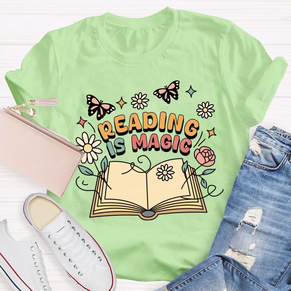 Reading Is Magic Teacher T-shirt