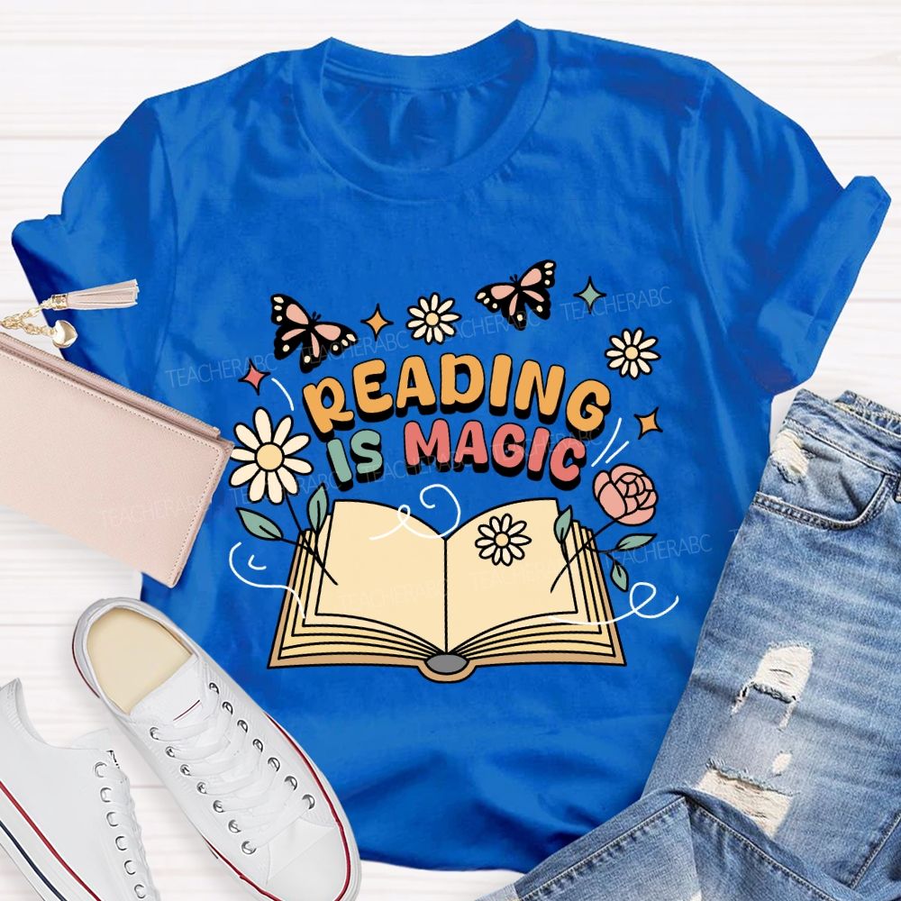 Reading Is Magic Teacher T-shirt