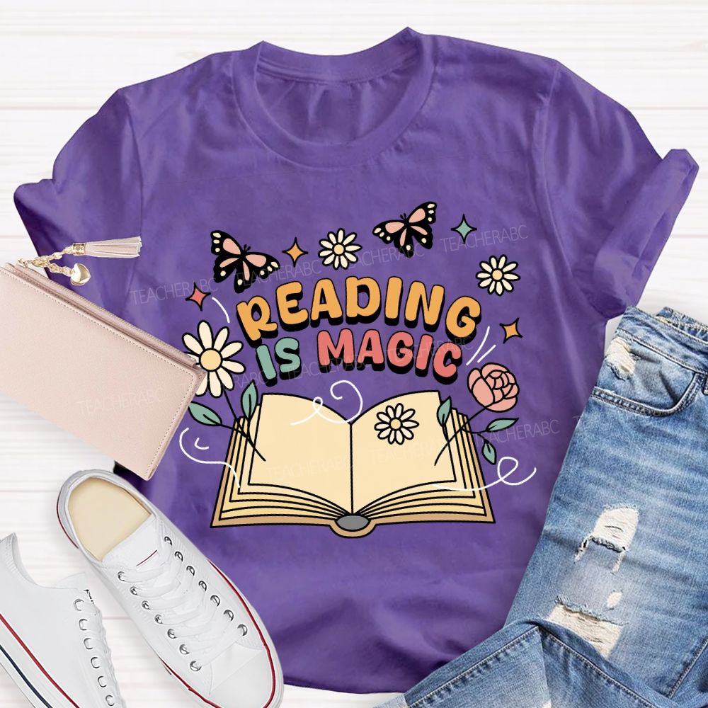 Reading Is Magic Teacher T-shirt