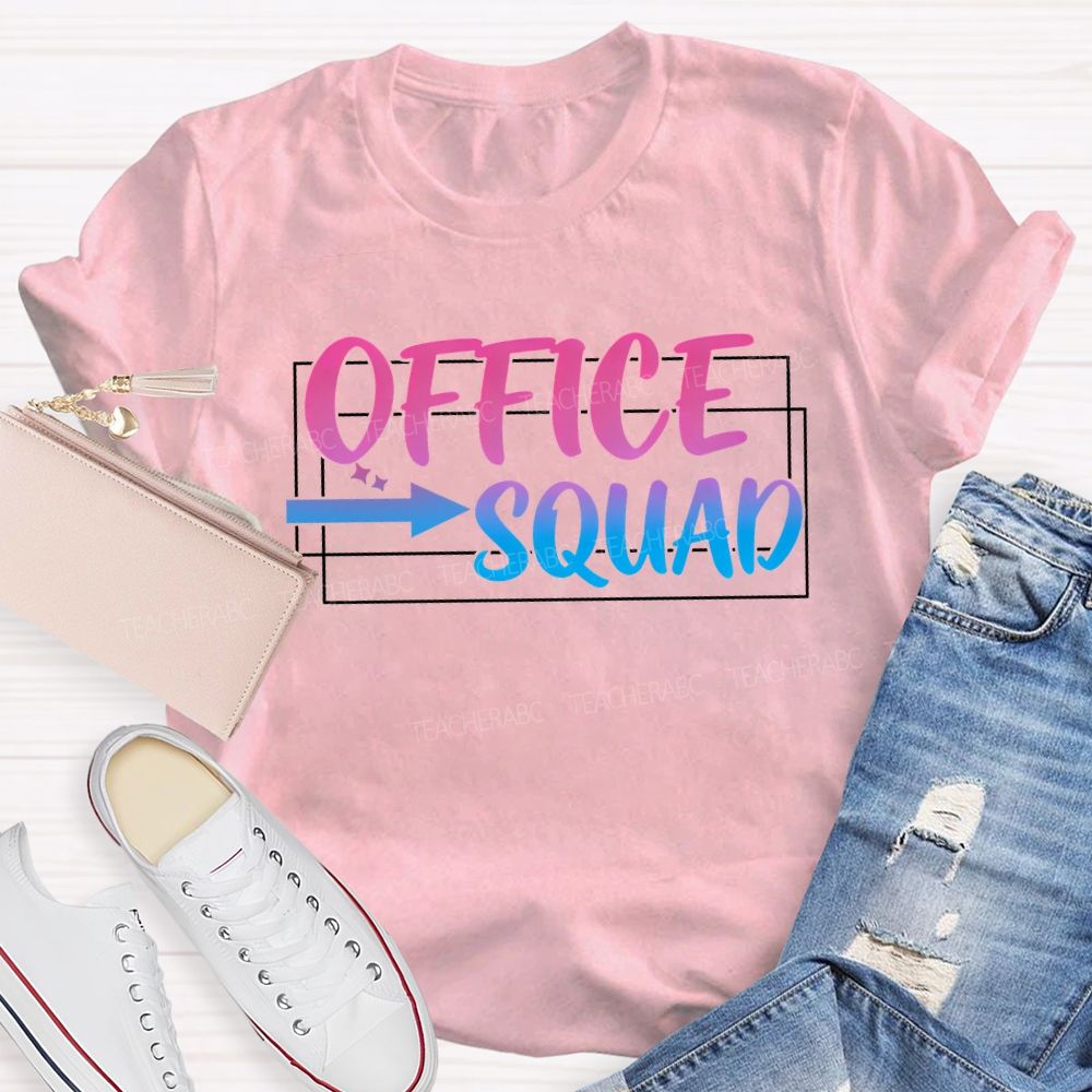 Office Squad Square Teacher T-Shirt