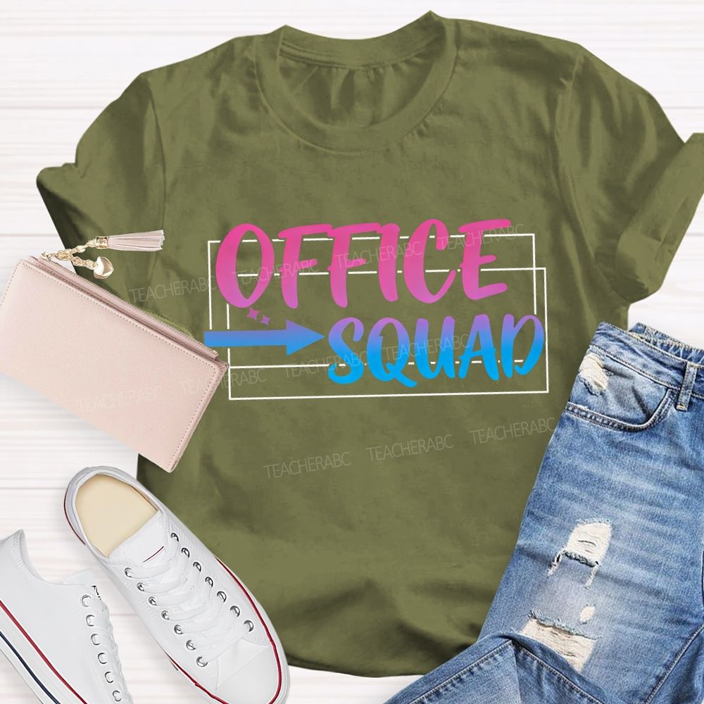 Office Squad Square Teacher T-Shirt