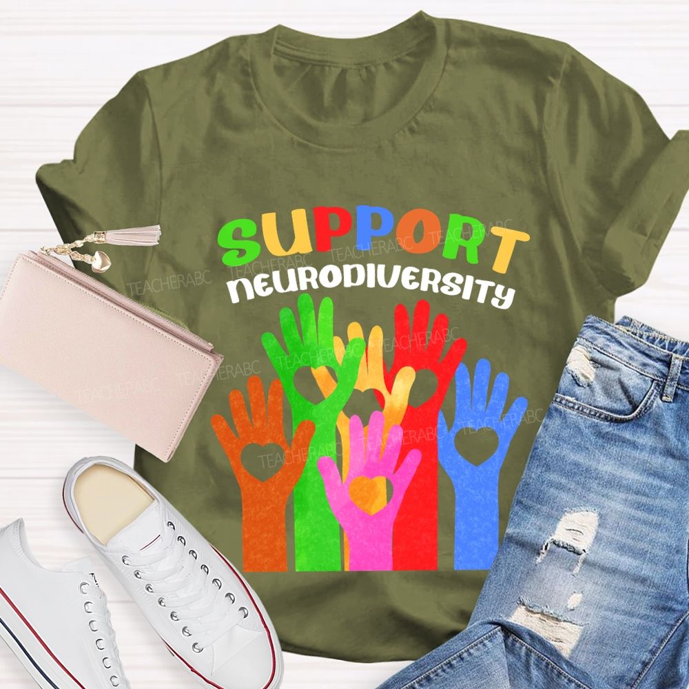 Support Neurodiversity Teacher T-shirt