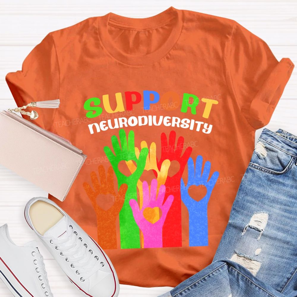 Support Neurodiversity Teacher T-shirt