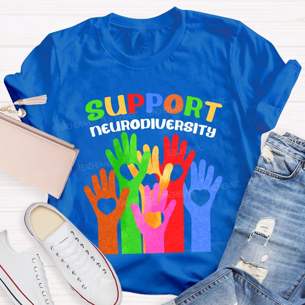 Support Neurodiversity Teacher T-shirt