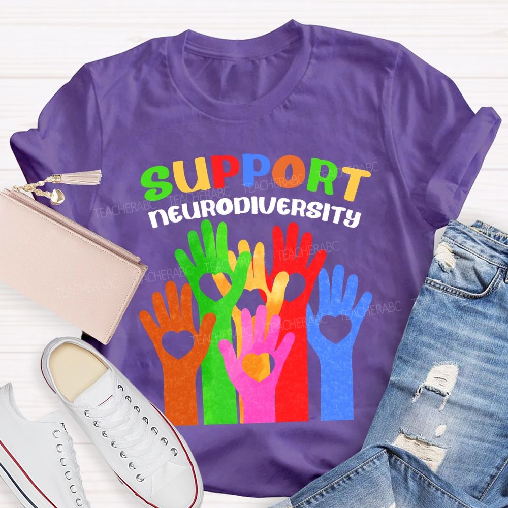 Support Neurodiversity Teacher T-shirt