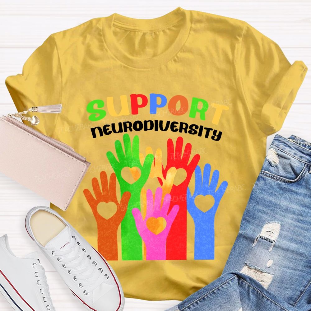 Support Neurodiversity Teacher T-shirt