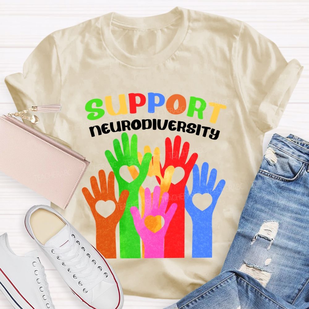 Support Neurodiversity Teacher T-shirt