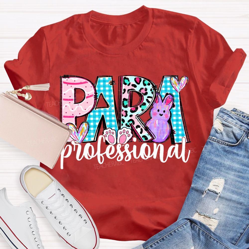 Para Professional Happy Easter Bunny And Heart T-shirt