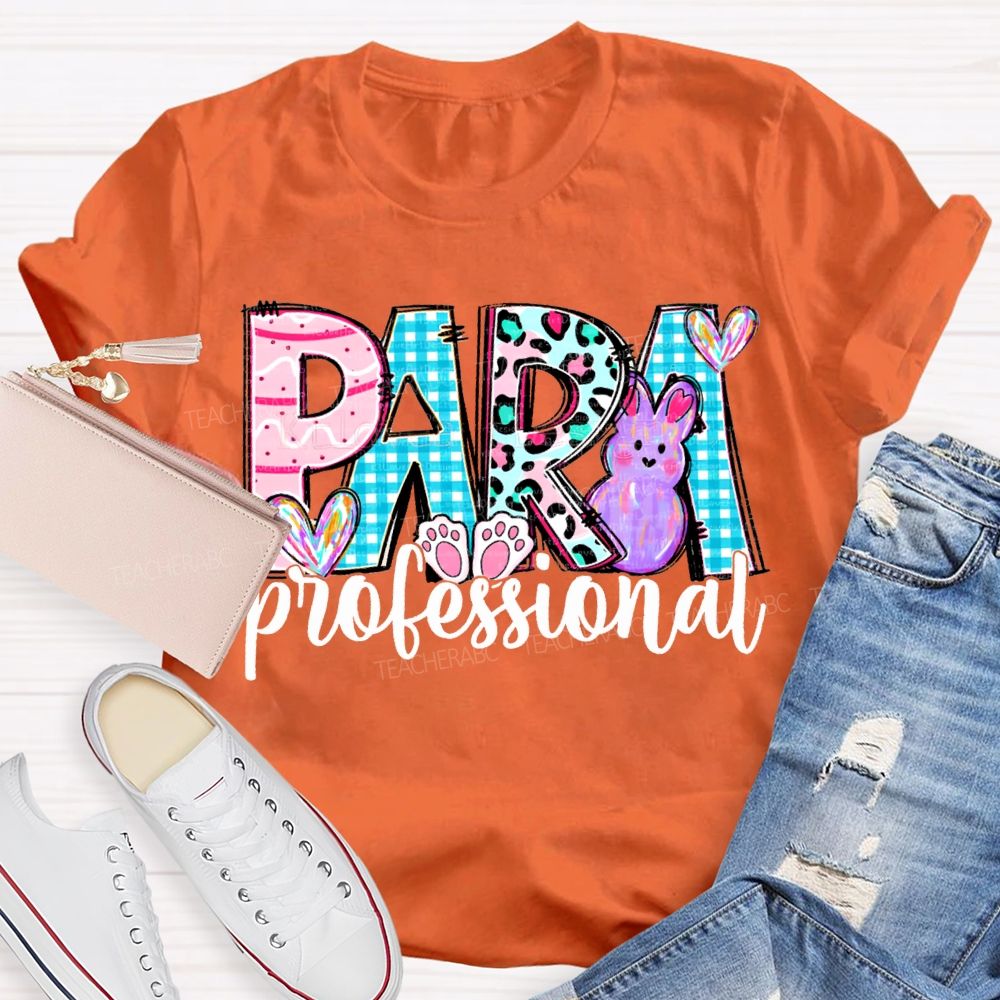 Para Professional Happy Easter Bunny And Heart T-shirt
