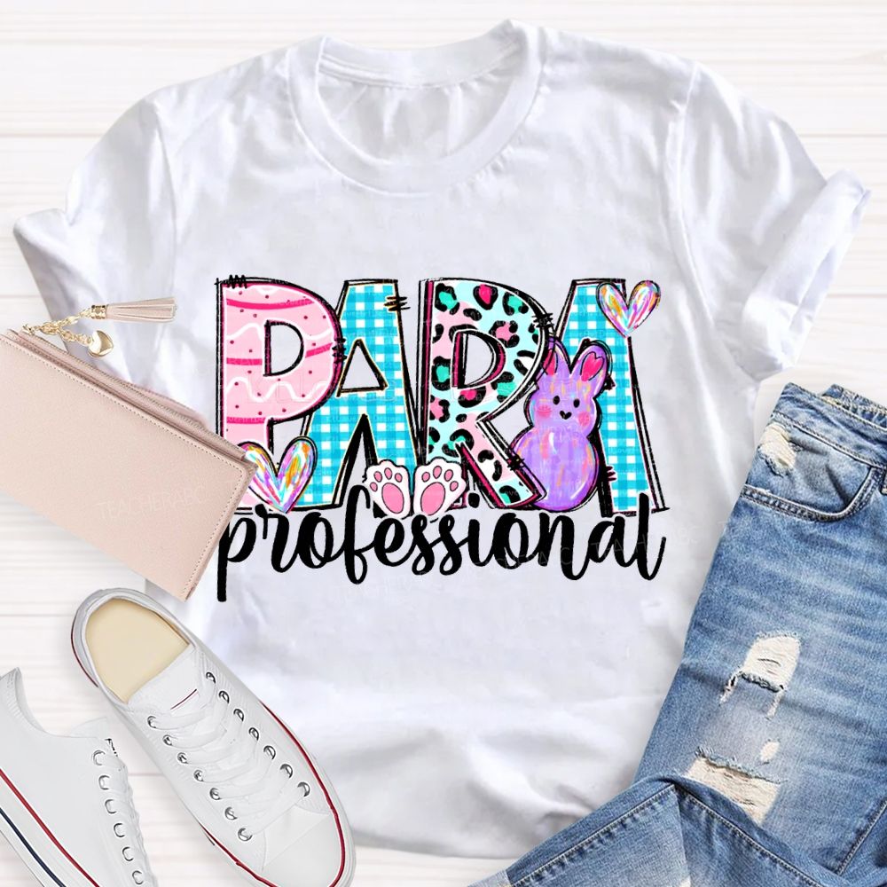 Para Professional Happy Easter Bunny And Heart T-shirt