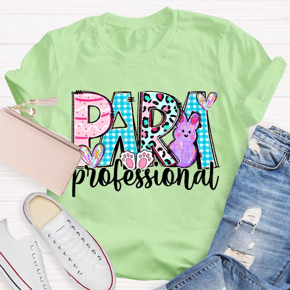 Para Professional Happy Easter Bunny And Heart T-shirt