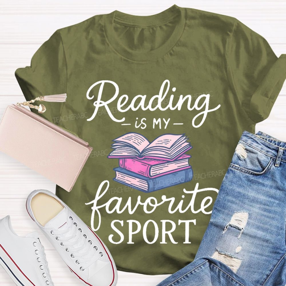 Reading Is My Favorite Sport Teacher T-shirt