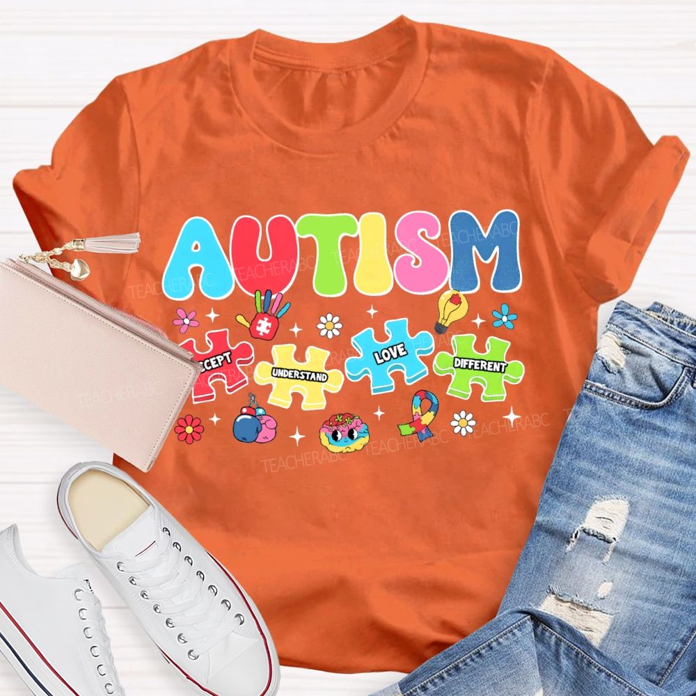Autism Accept Understand Love Different Teacher T-shirt