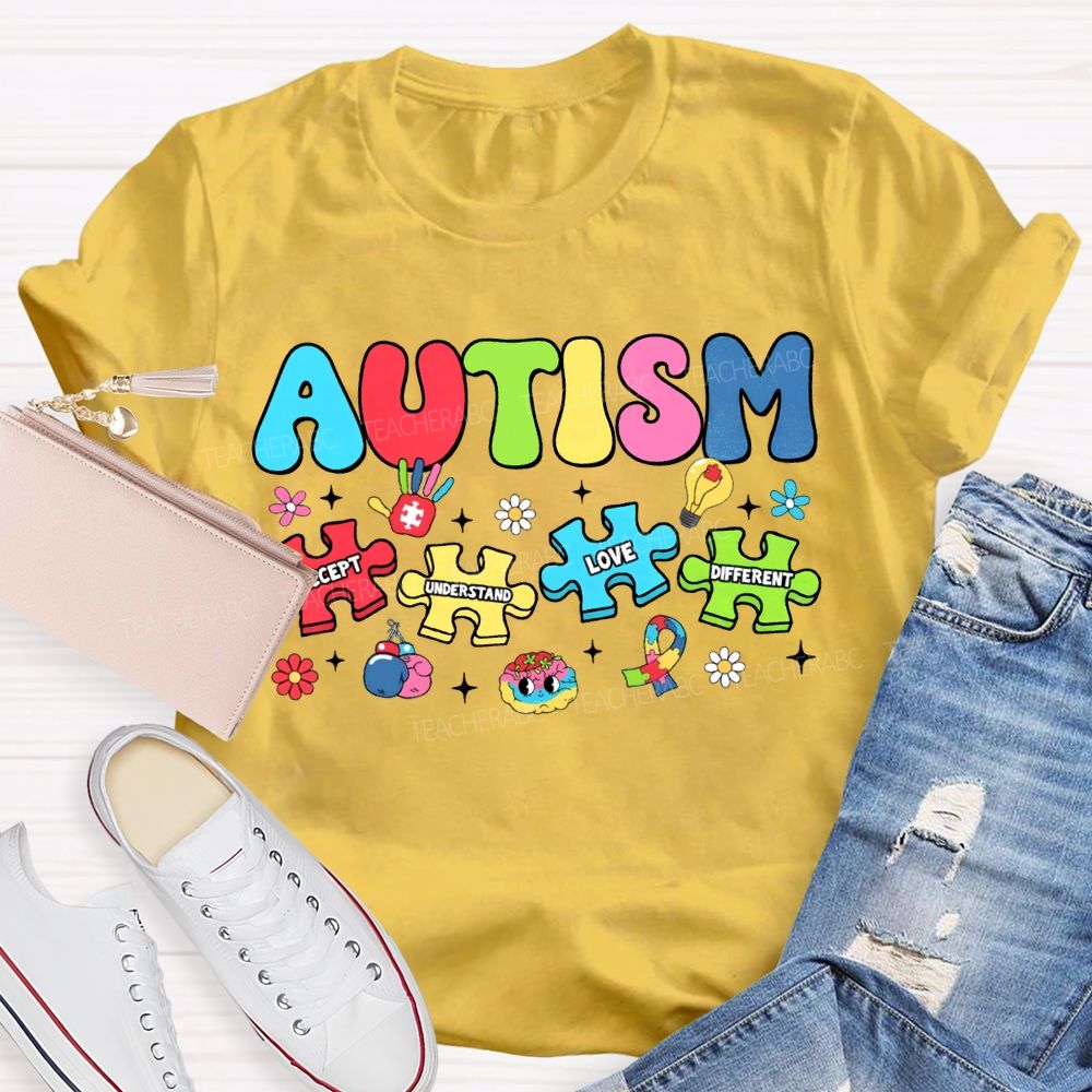 Autism Accept Understand Love Different Teacher T-shirt