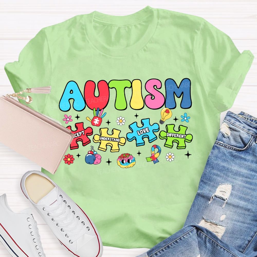 Autism Accept Understand Love Different Teacher T-shirt