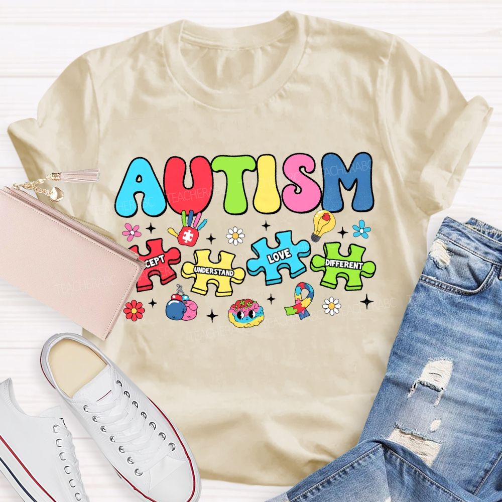 Autism Accept Understand Love Different Teacher T-shirt