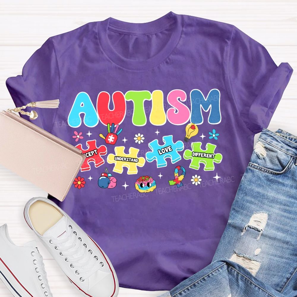 Autism Accept Understand Love Different Teacher T-shirt