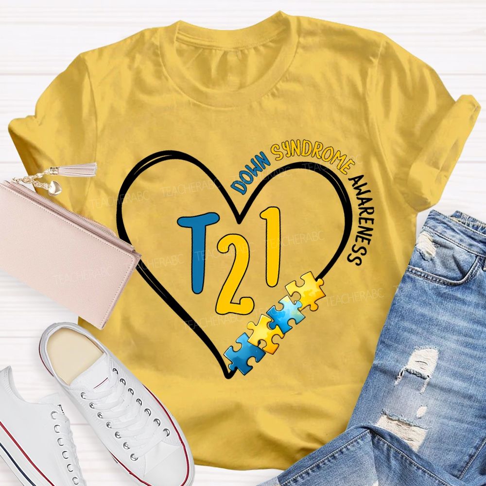 Down Syndrome Awareness Special Education Teacher T-shirt