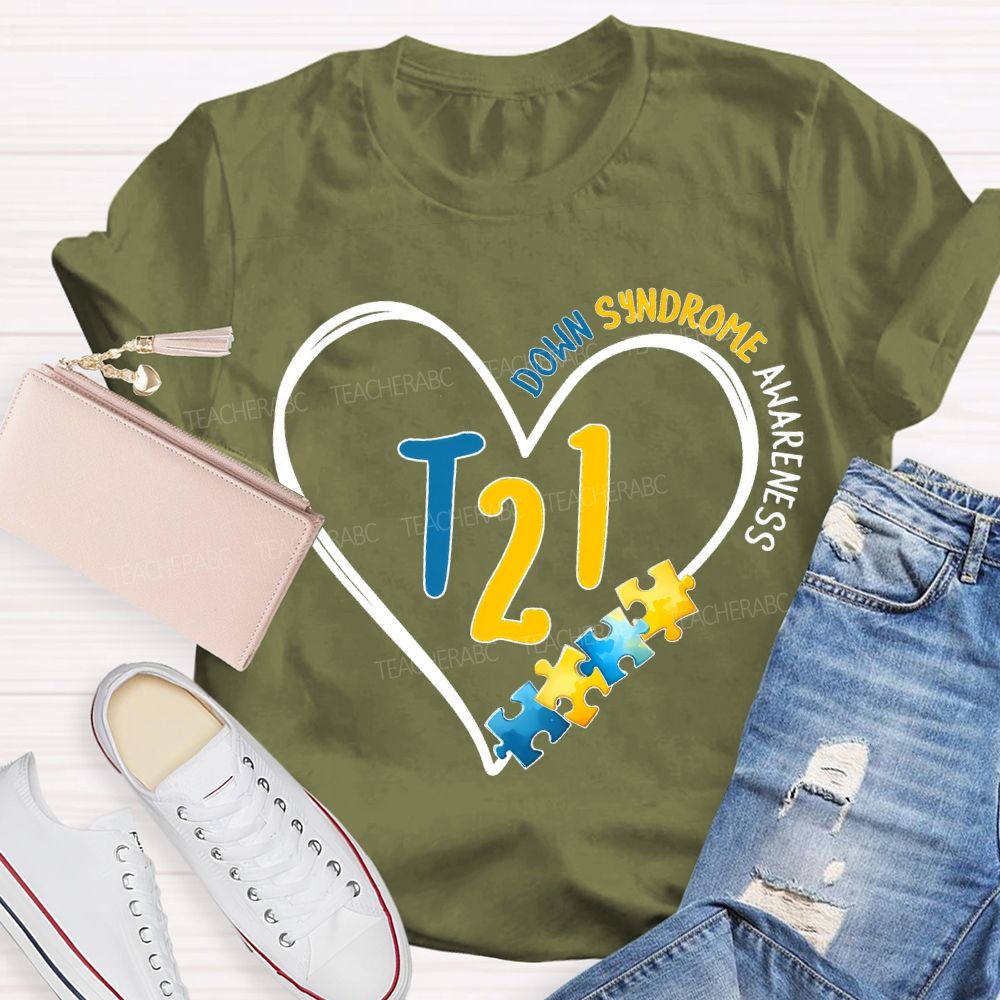 Down Syndrome Awareness Special Education Teacher T-shirt