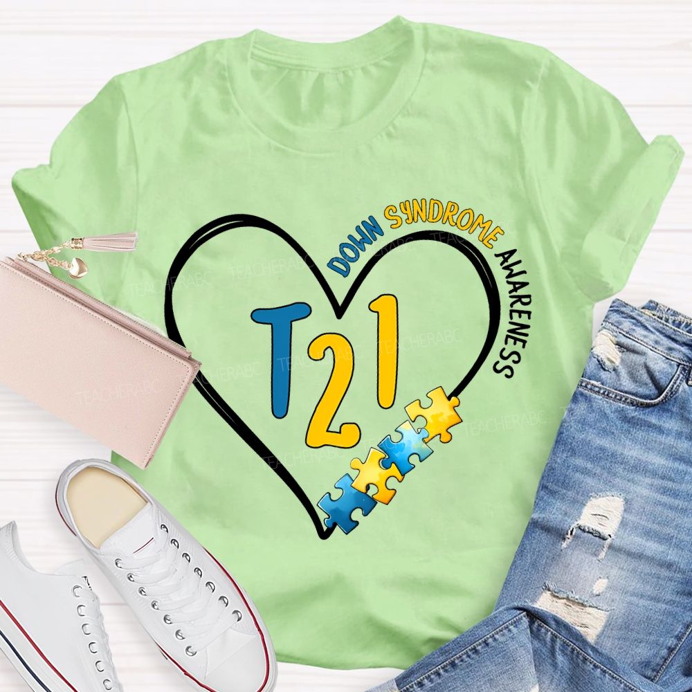 Down Syndrome Awareness Special Education Teacher T-shirt