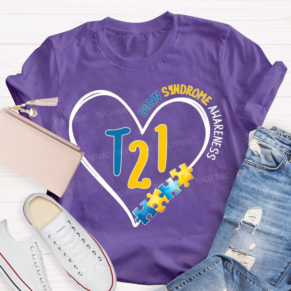 Down Syndrome Awareness Special Education Teacher T-shirt