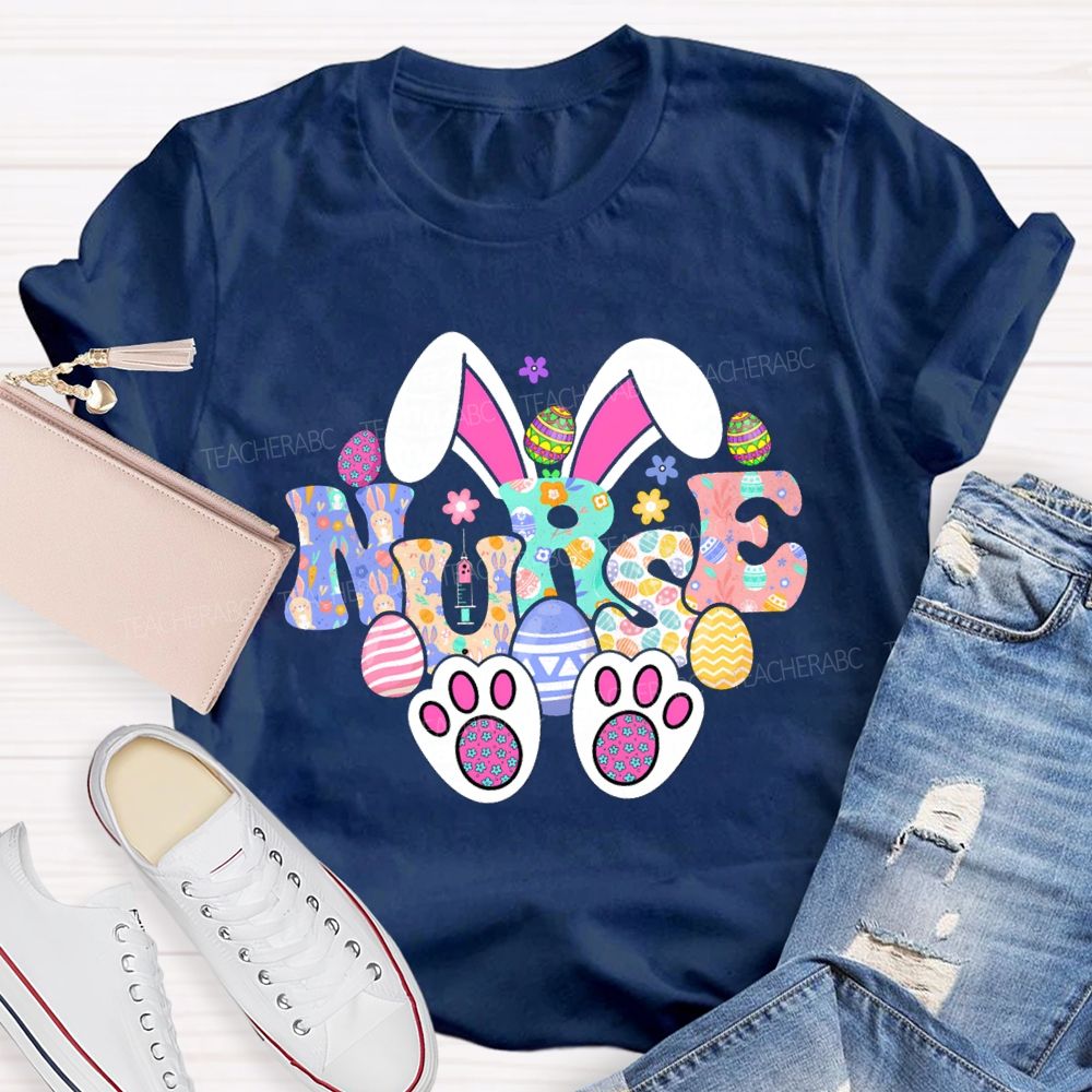Easter Nurse Easter Egg Teacher T-shirt