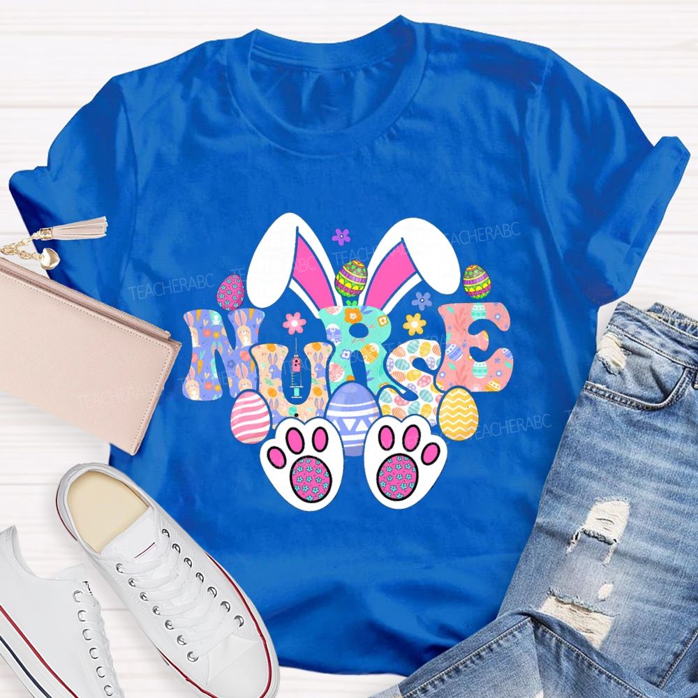 Easter Nurse Easter Egg Teacher T-shirt