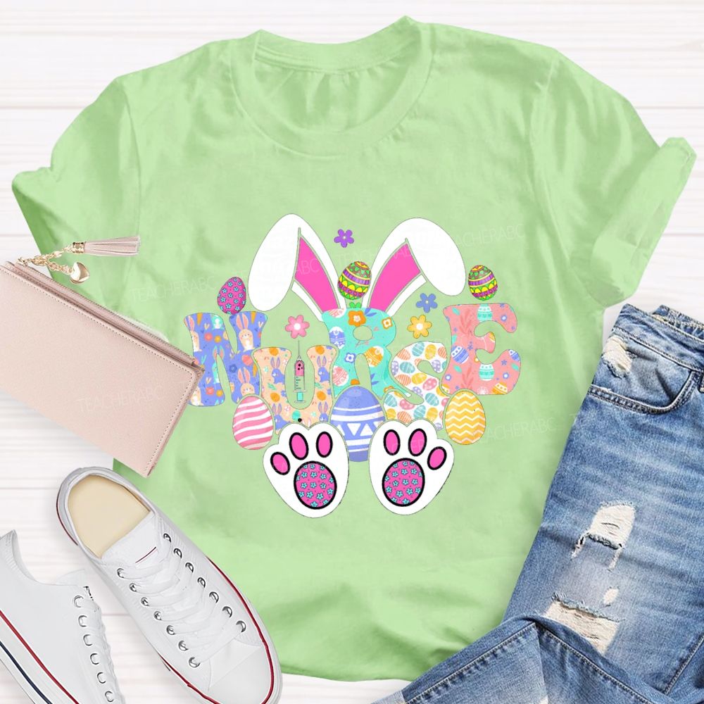 Easter Nurse Easter Egg Teacher T-shirt