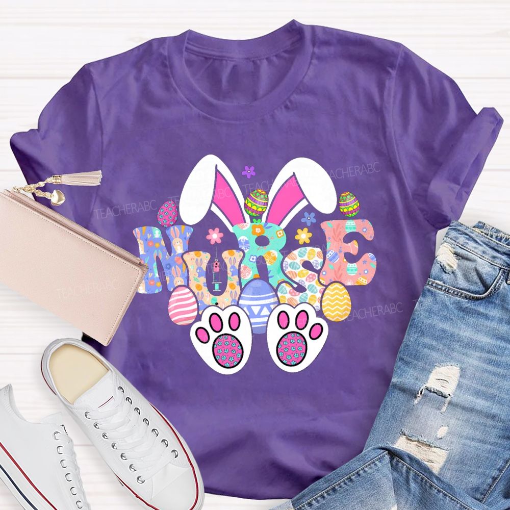 Easter Nurse Easter Egg Teacher T-shirt