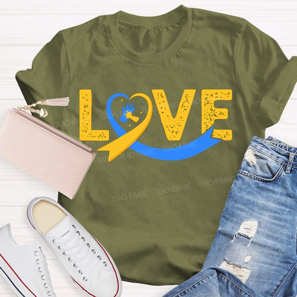 Love Down Syndrome Awareness Teacher T-shirt