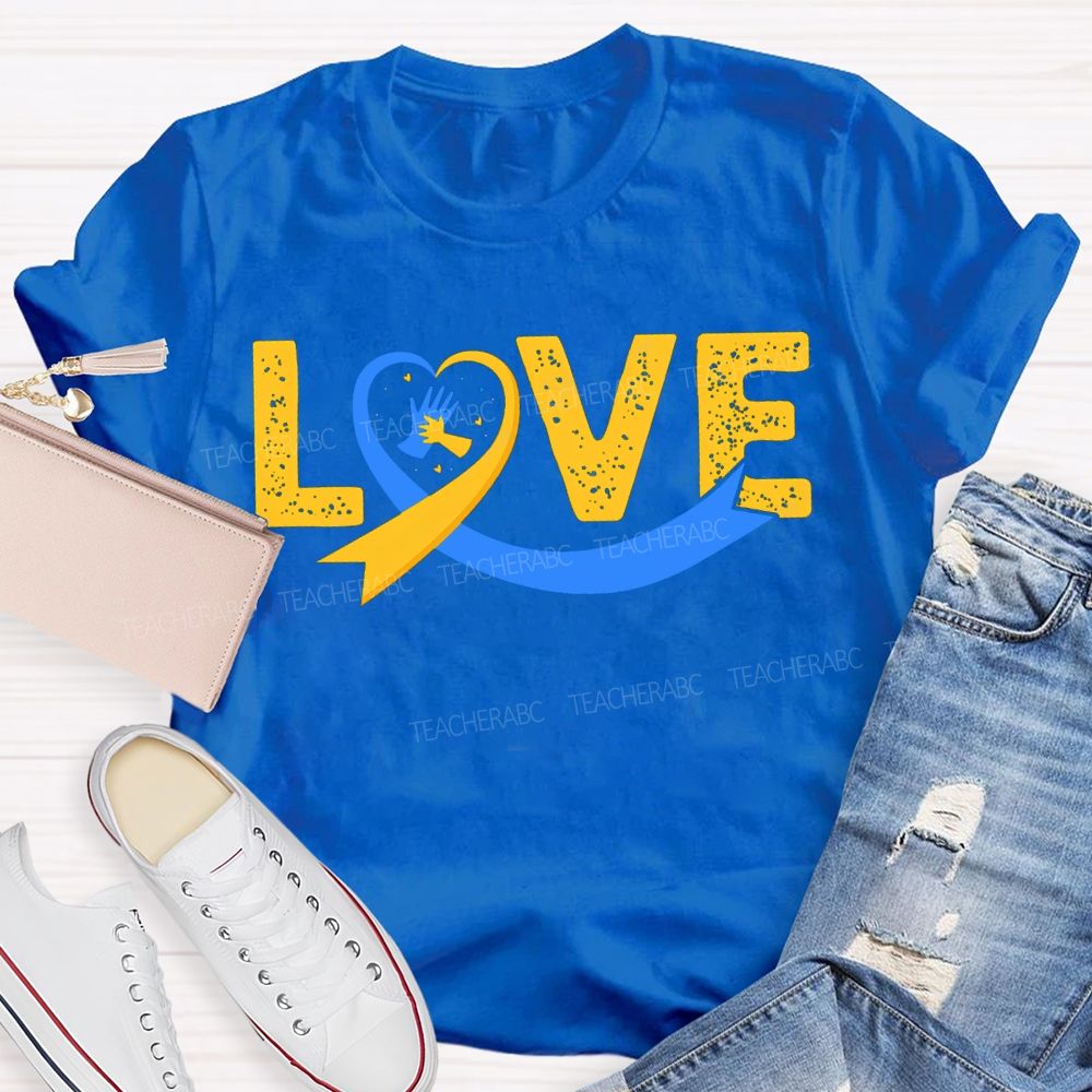 Love Down Syndrome Awareness Teacher T-shirt