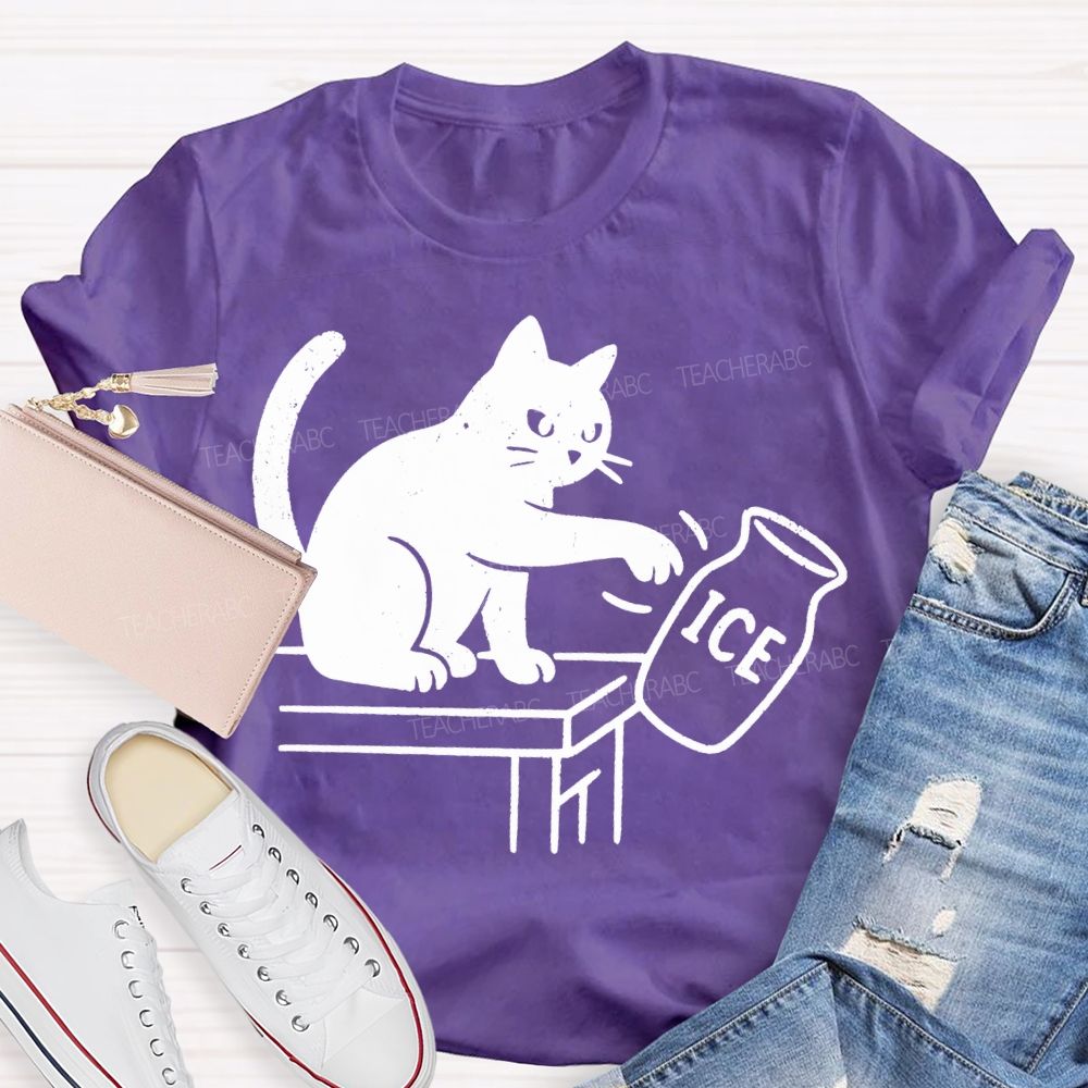 Cats And Ice Cubes Teacher T-shirt
