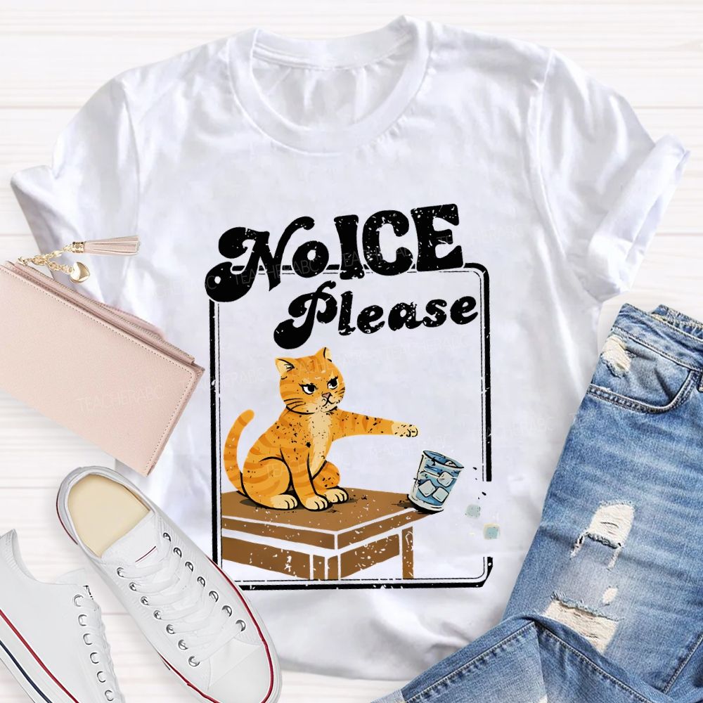 No Ice Please Cats And Ice Cubes Teacher T-shirt
