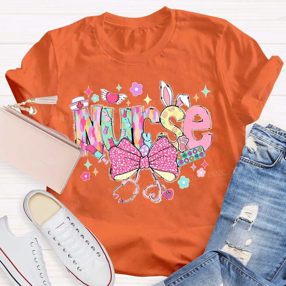 Easter Nurse Letter Teacher T-shirt