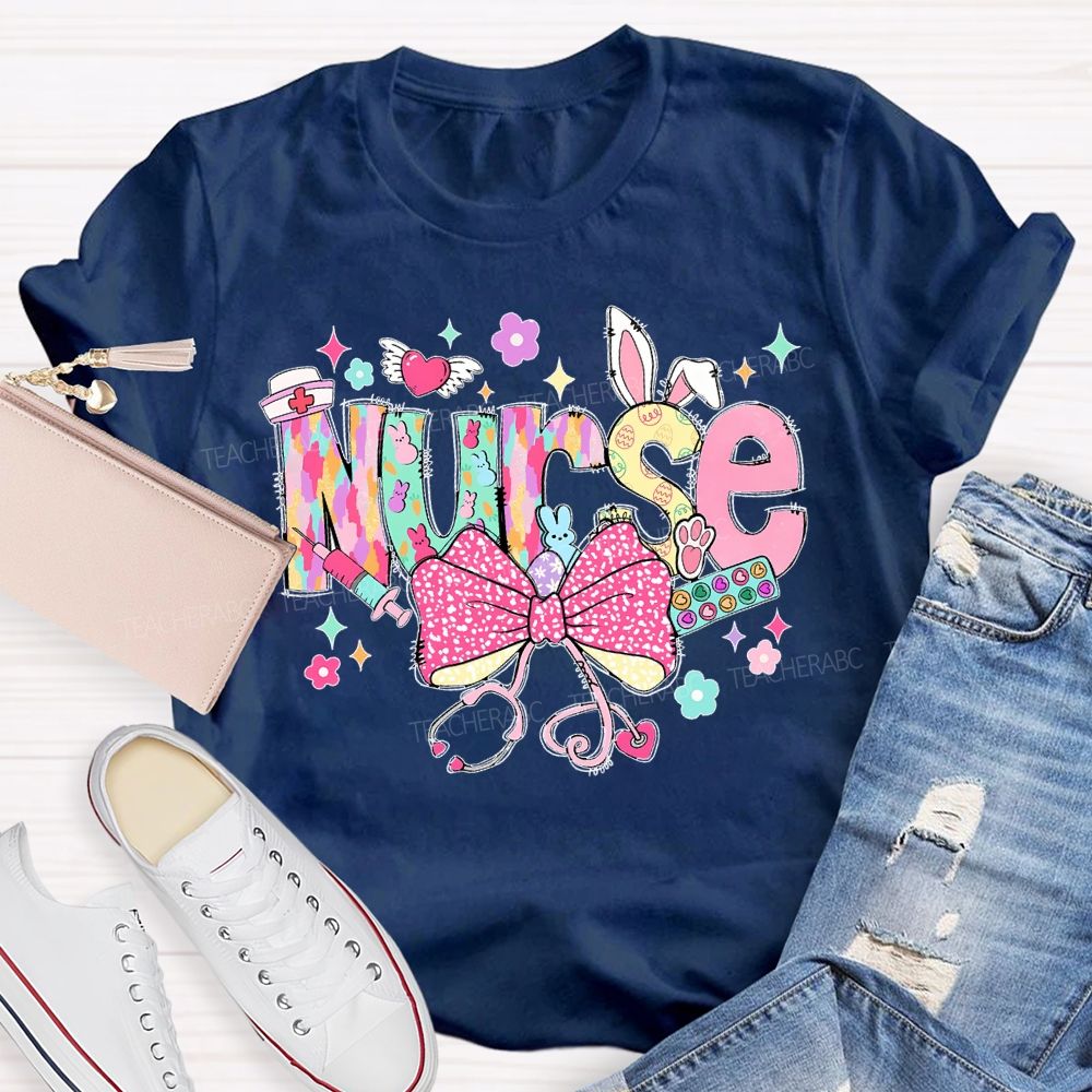 Easter Nurse Letter Teacher T-shirt