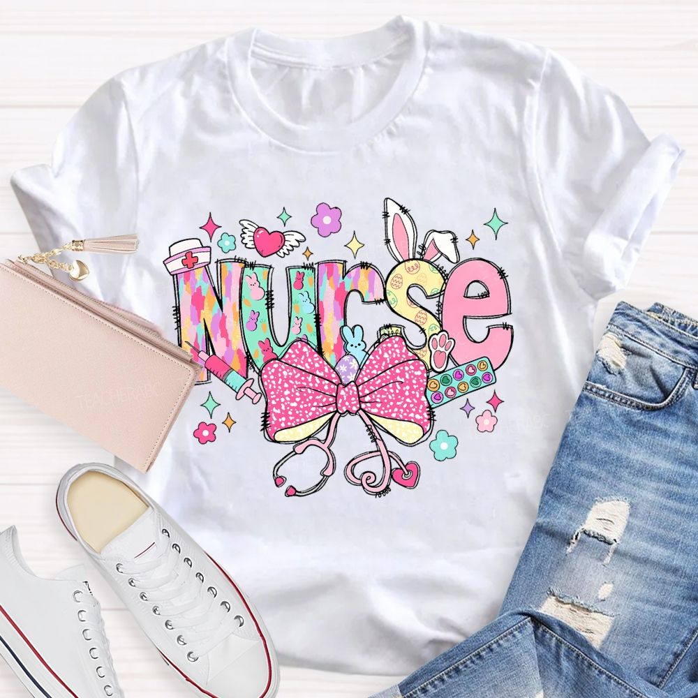 Easter Nurse Letter Teacher T-shirt