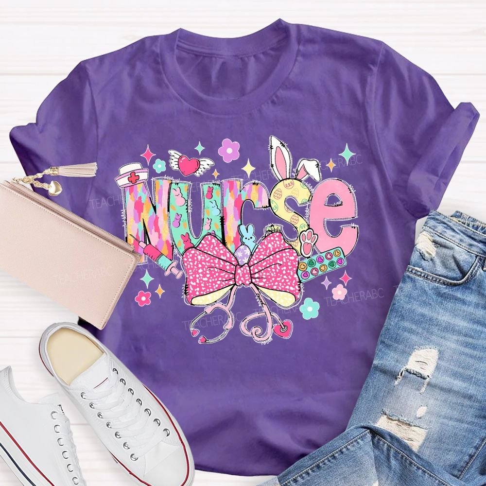 Easter Nurse Letter Teacher T-shirt