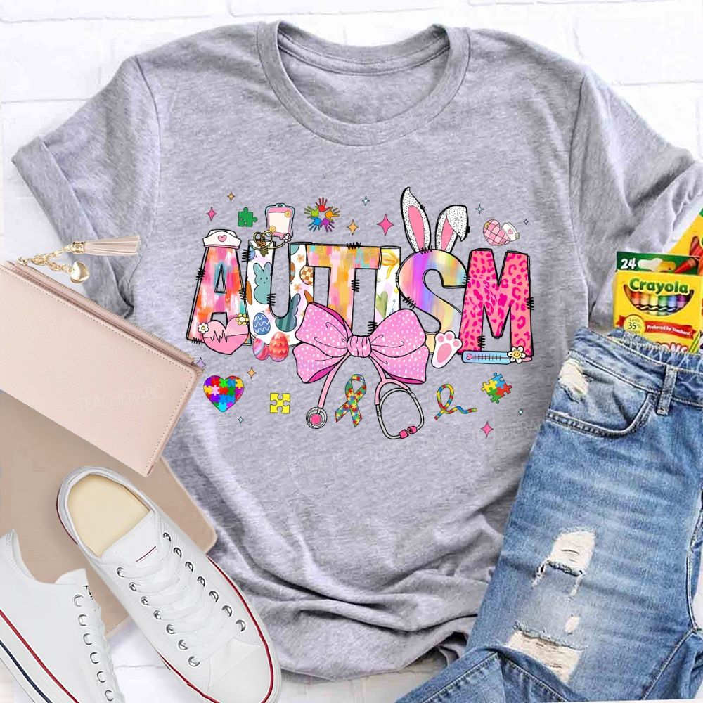 Autism Easter Teacher T-shirt