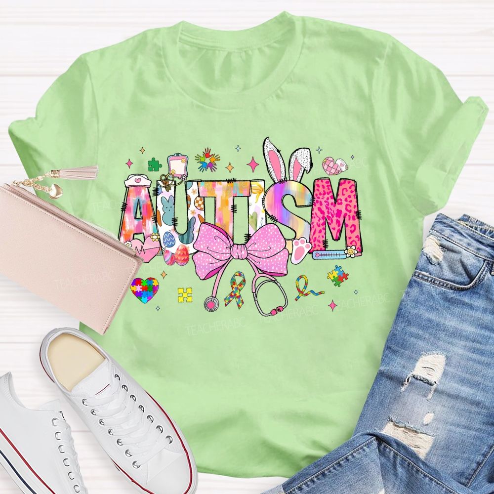 Autism Easter Teacher T-shirt