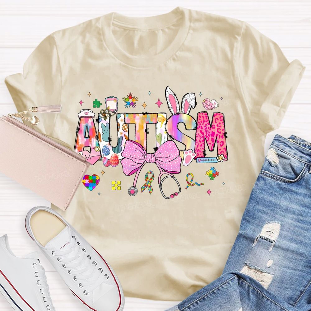 Autism Easter Teacher T-shirt