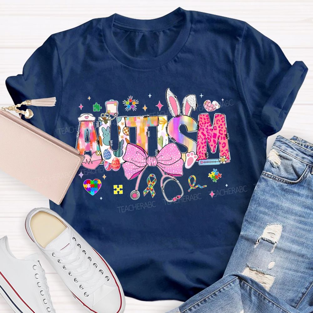 Autism Easter Teacher T-shirt