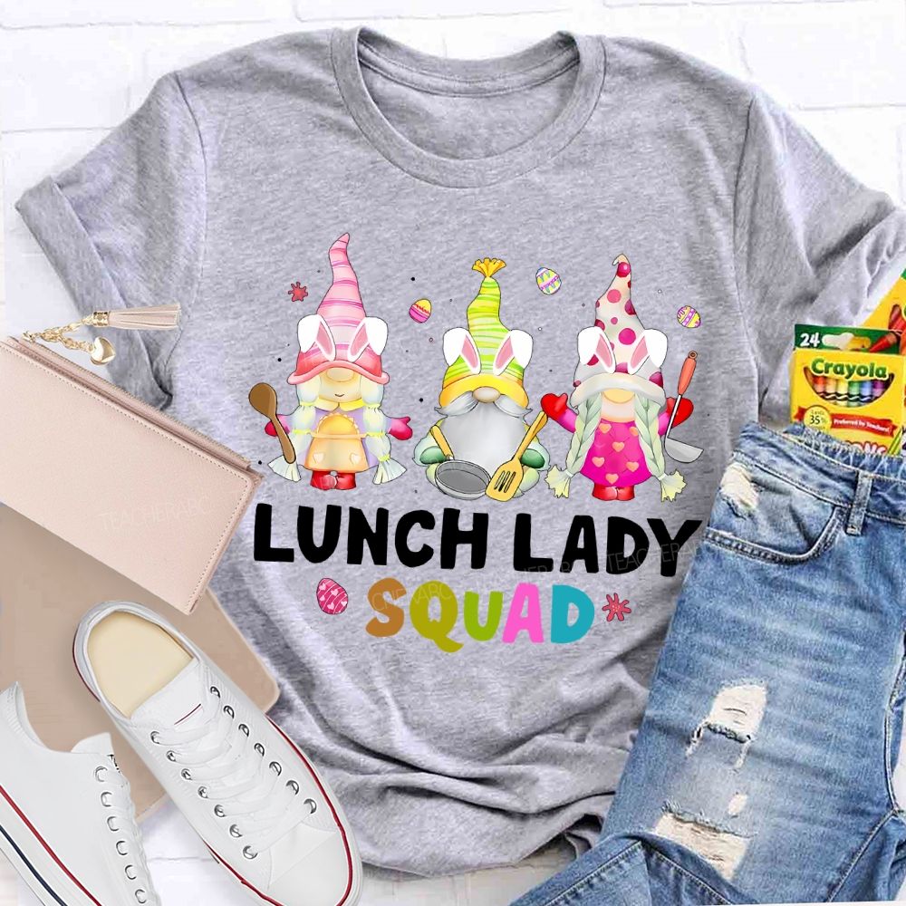 Lunch Lady Squad Cute Bunny Teacher T-shirt