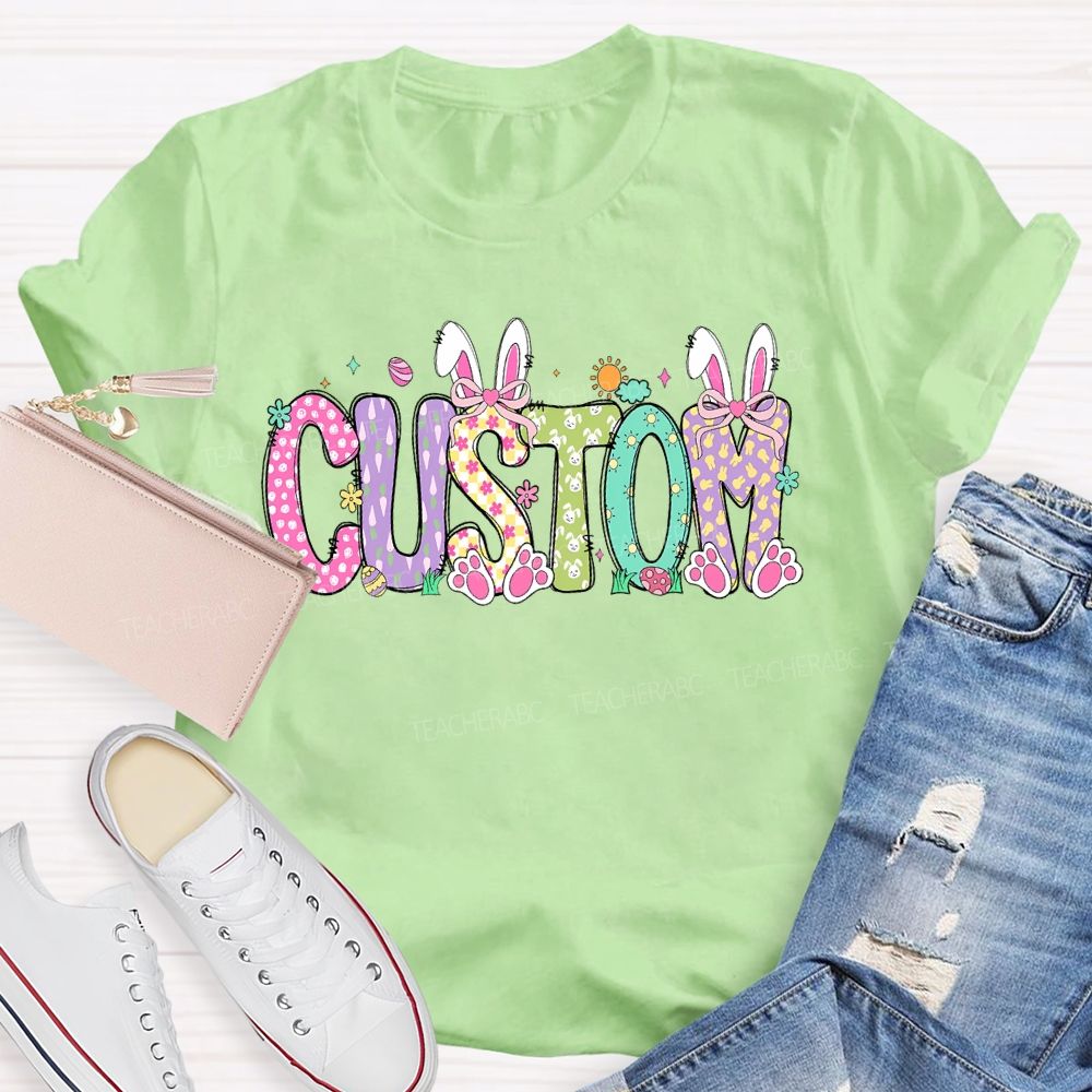 Personalized Custom Easter Teacher T-shirt