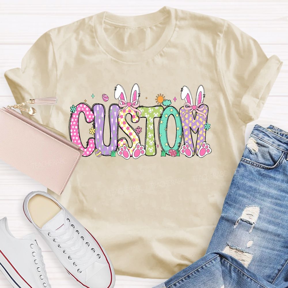 Personalized Custom Easter Teacher T-shirt